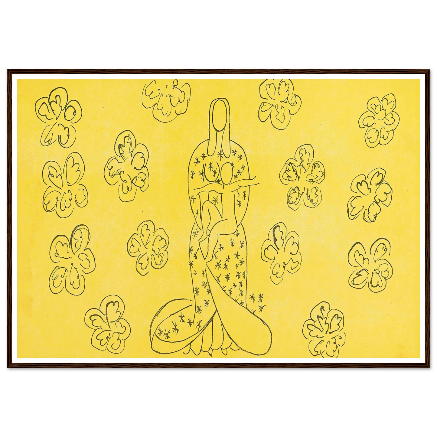 Vierge et l’enfant au décor fleuri (1949) Art Print | Henri Matisse-Quipham Collections