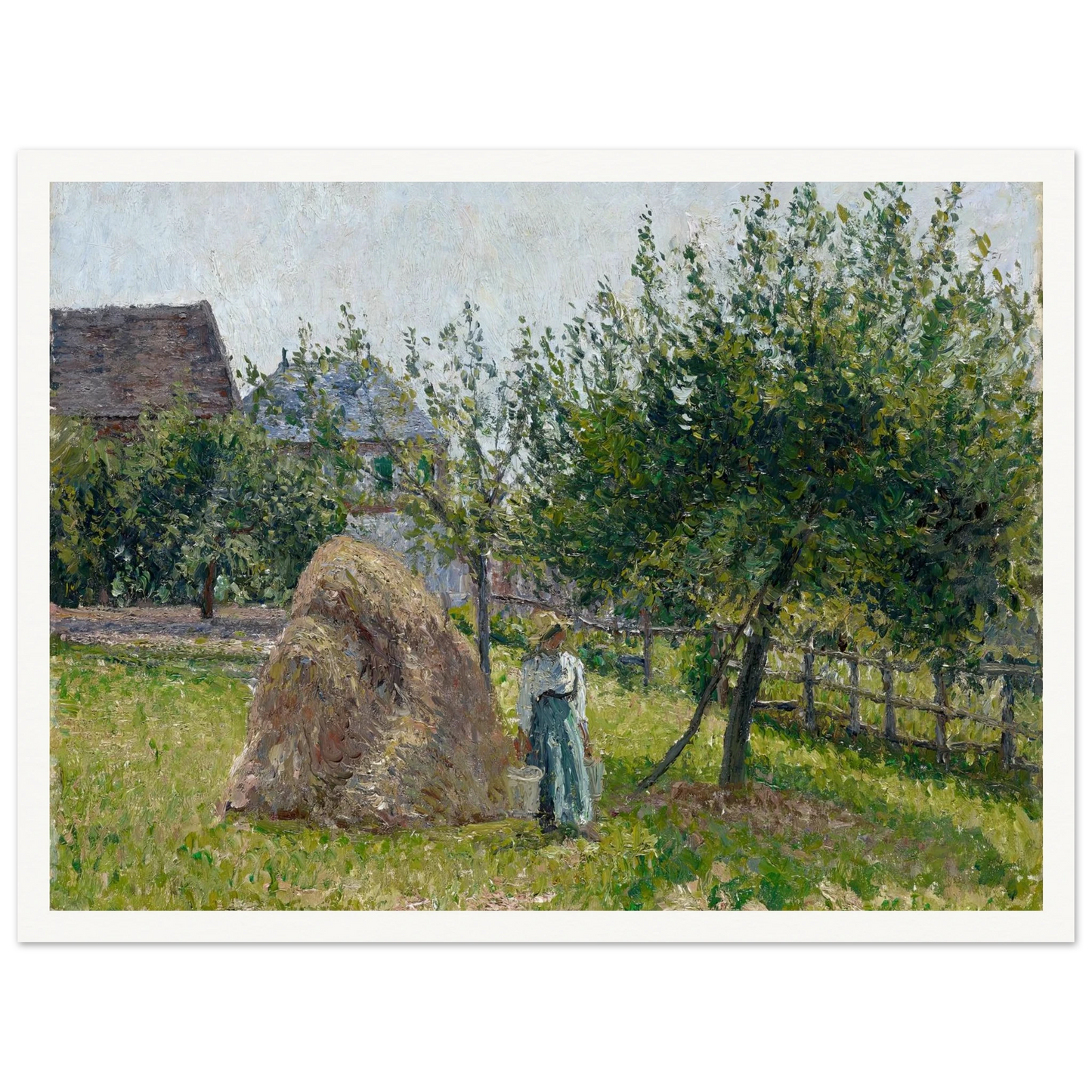 Apple Trees in Eragny, Sunny Morning (1903) Art Print | Camille Pissarro-Quipham Collections