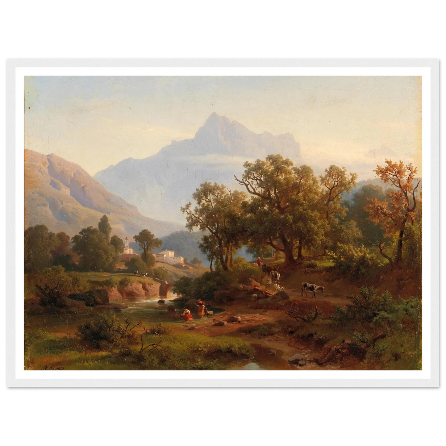 Region In South Tyrol–landscape In The Morning Light Art Print | August Behrendsen-Quipham Collections