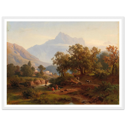 Region In South Tyrol–landscape In The Morning Light Art Print | August Behrendsen-Quipham Collections