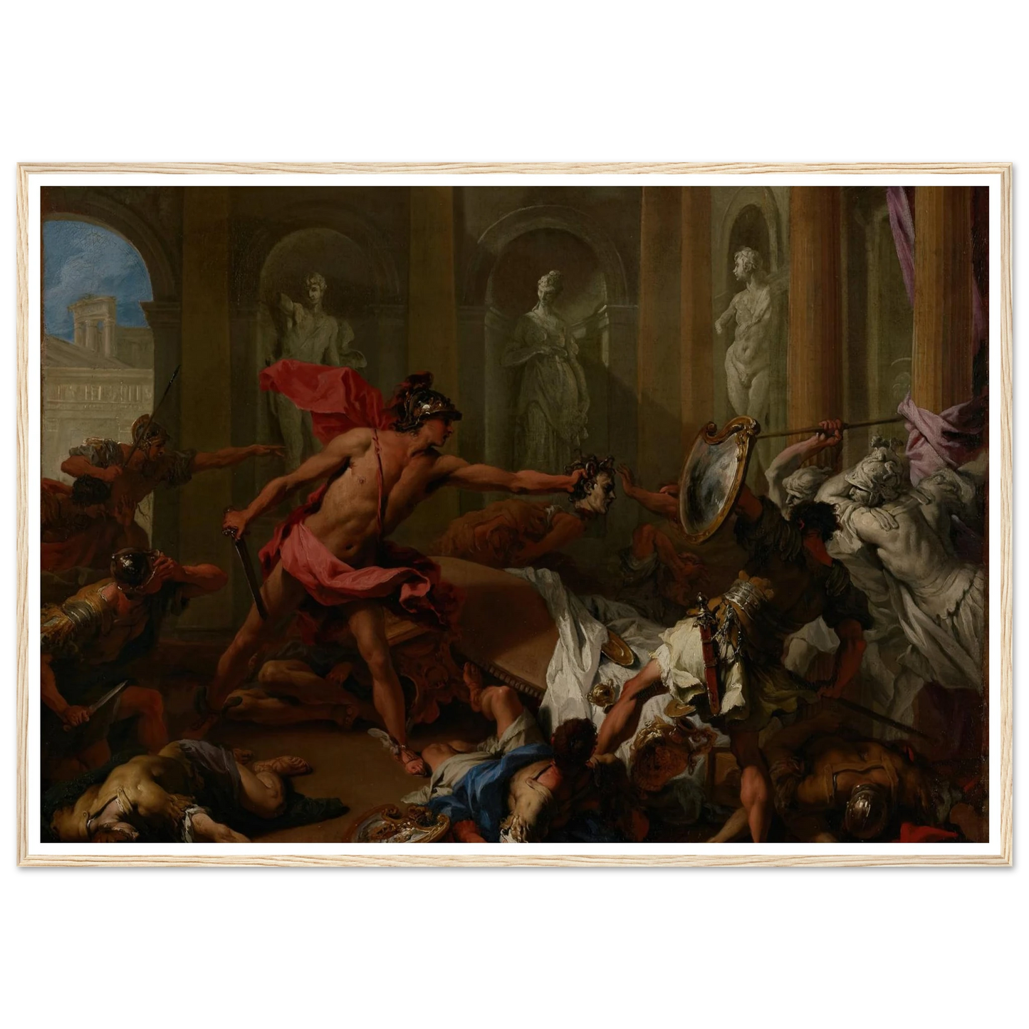 Perseus Confronting Phineus With The Head of Medusa (1705–1710) Art Print | Sebastiano Ricci-Quipham Collections