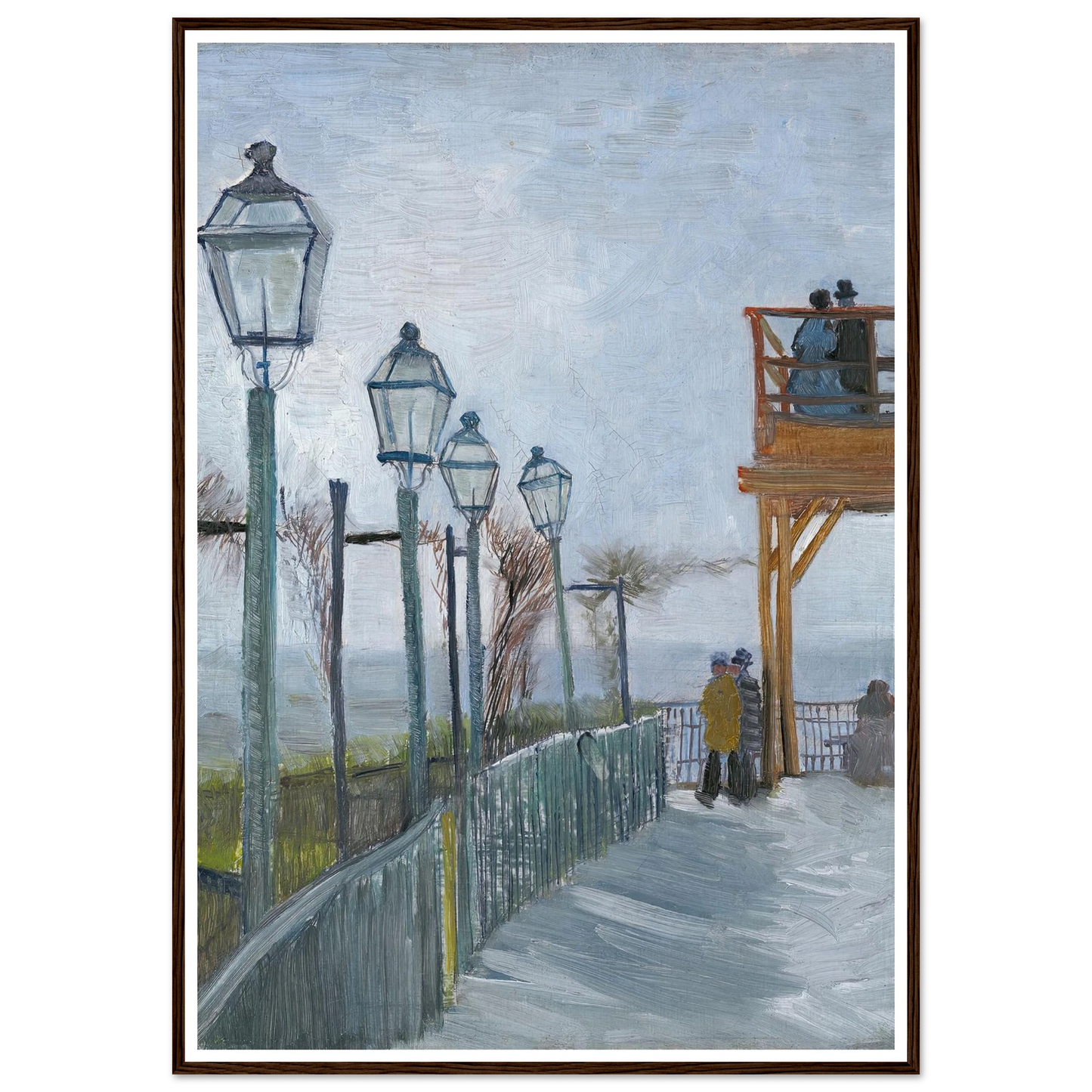 Terrace and Observation Deck at the Moulin de Blute-Fin, Montmartre (early 1887) Art Print | Vincent van Gogh-Quipham Collections