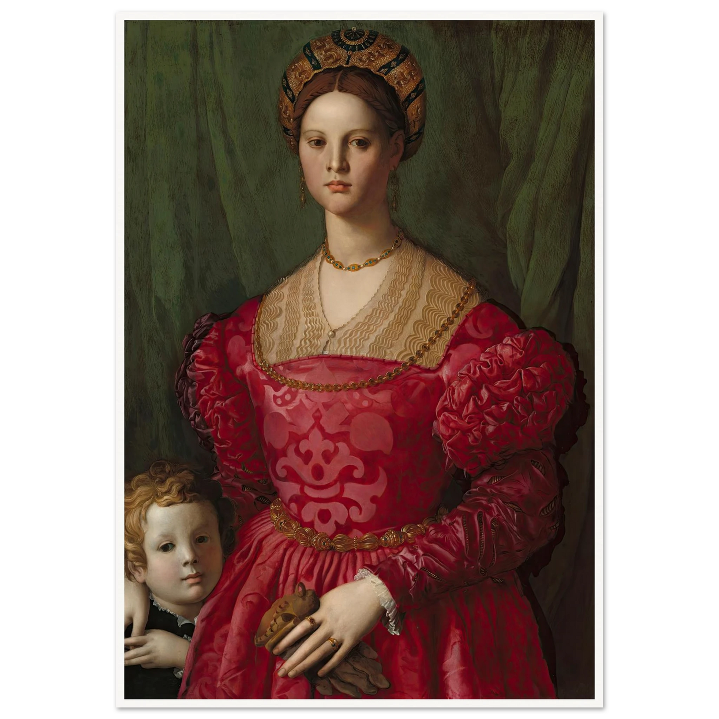 A Young Woman and Her Little Boy (c. 1540) Art Print | Agnolo Bronzino-Quipham Collections