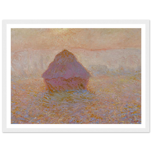 Grainstack-Sun in the Mist (1891) Art Print | Claude Monet-Quipham Collections