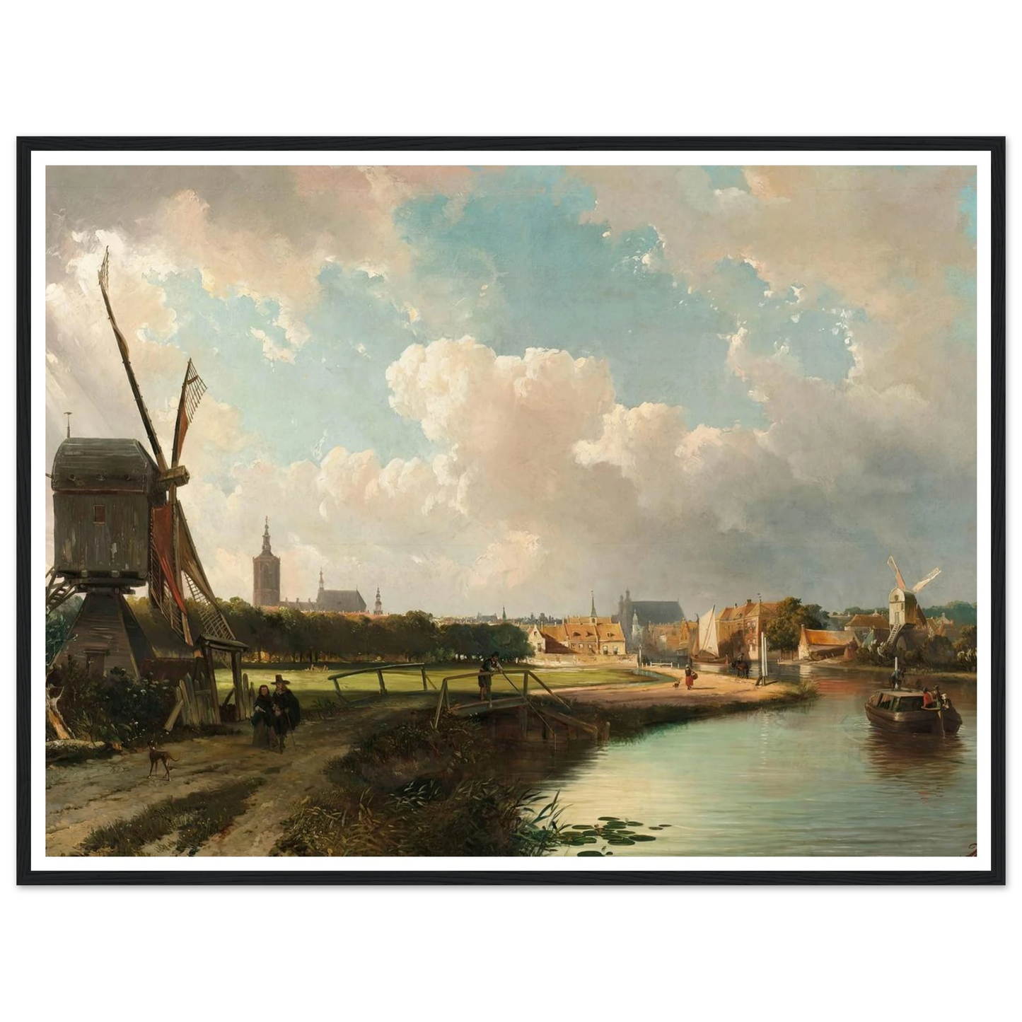 View of The Hague from the Delftse Vaart in the Seventeenth Century (1852) Art Print | Cornelis Springer-Quipham Collections
