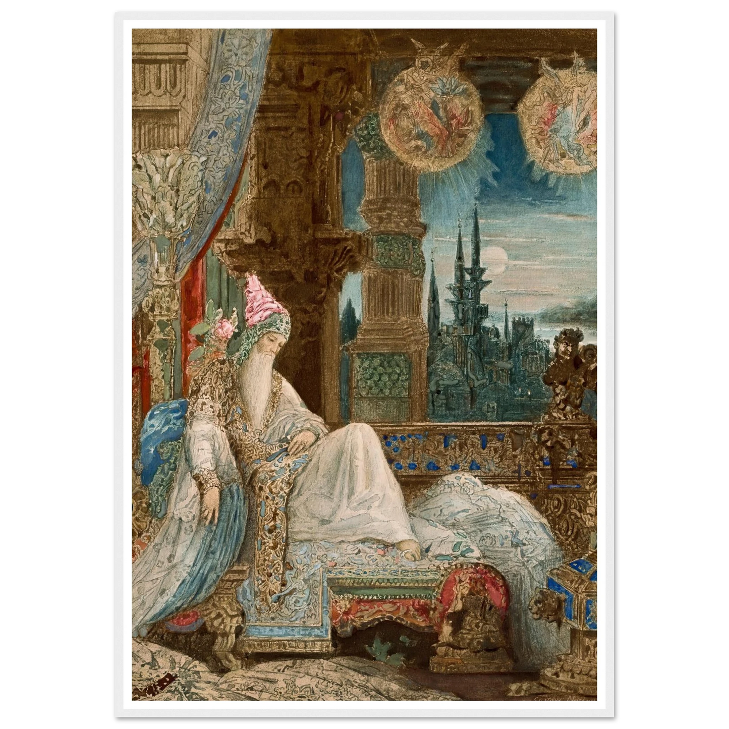 Le songe d’un habitant du Mogol (circa 1881) Art Print | Gustave Moreau-Quipham Collections