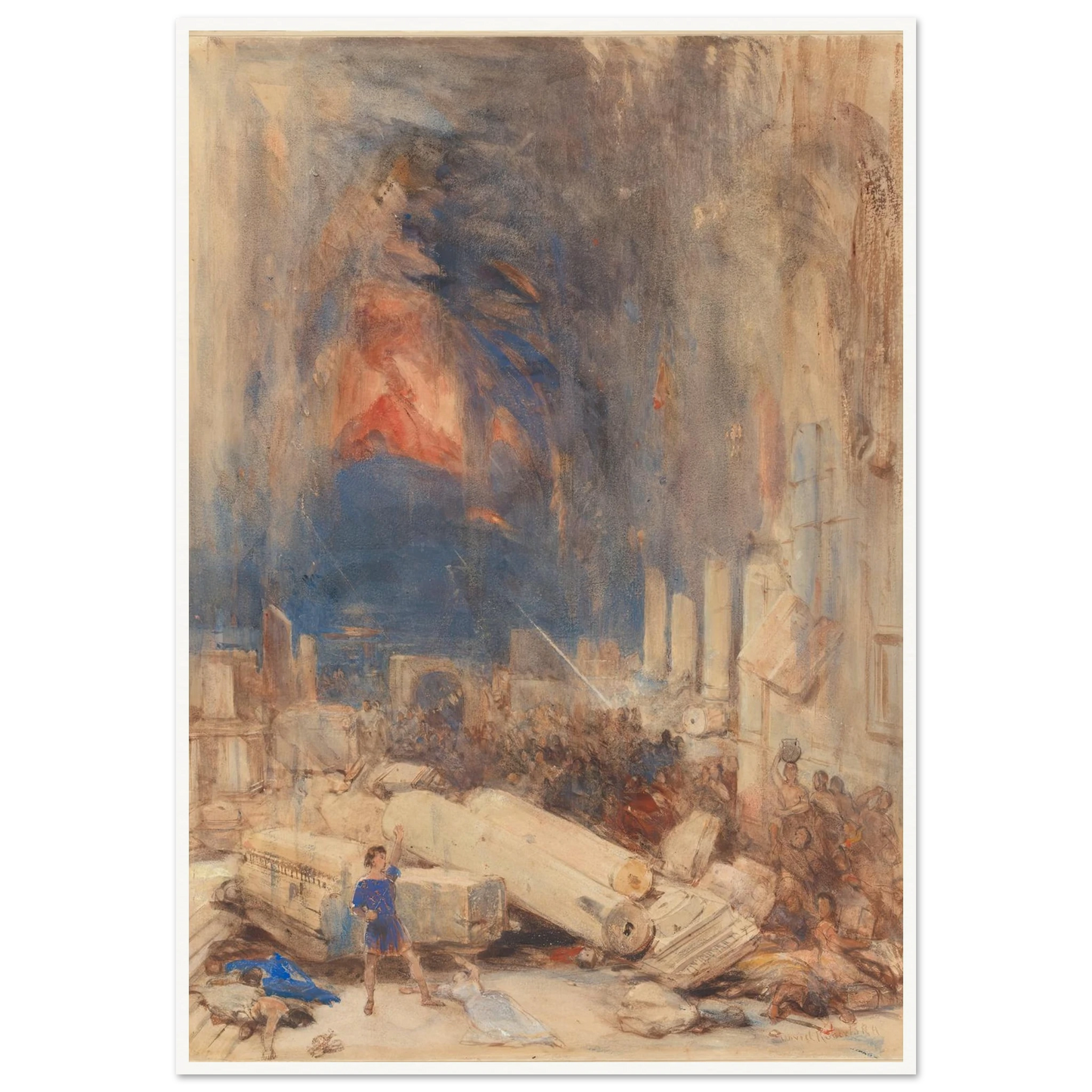 The Destruction of Pompeii Art Print | David Roberts-Quipham Collections