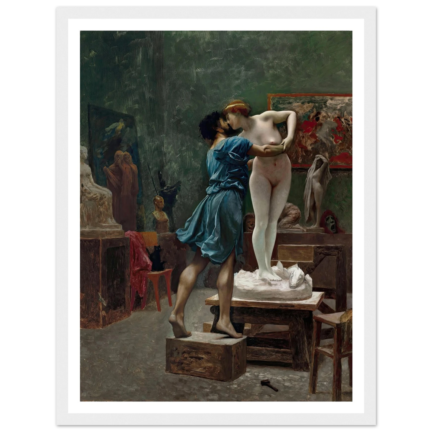 Pygmalion et Galatée, esquisse à l’huile (1890) Art Print | Jean Leon Gerome-Quipham Collections