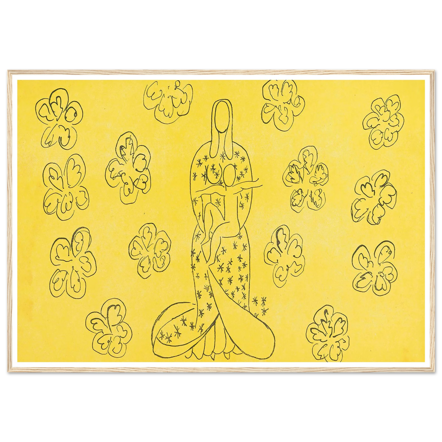 Vierge et l’enfant au décor fleuri (1949) Art Print | Henri Matisse-Quipham Collections