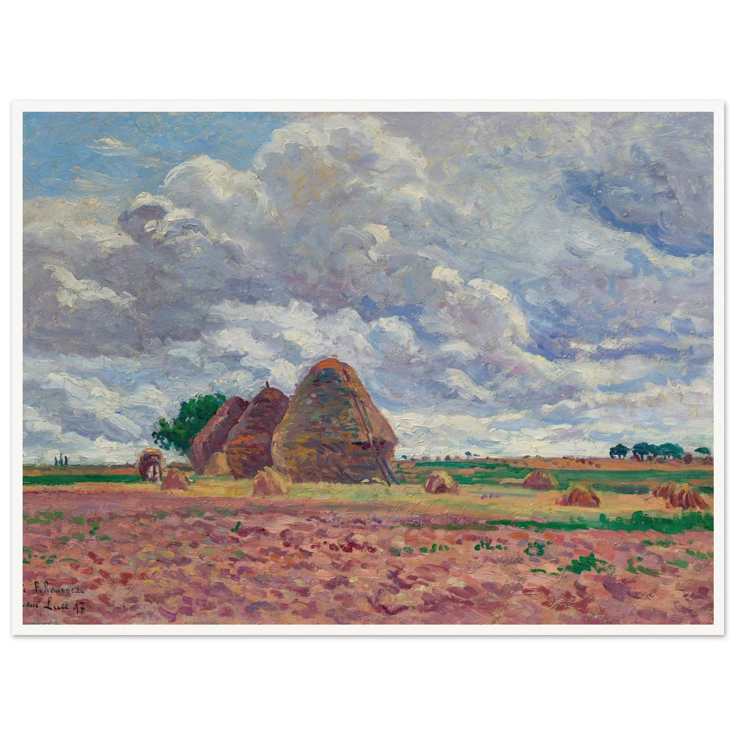 Éragny, Les Meules (1897) Art Print | Maximilien Luce-Quipham Collections