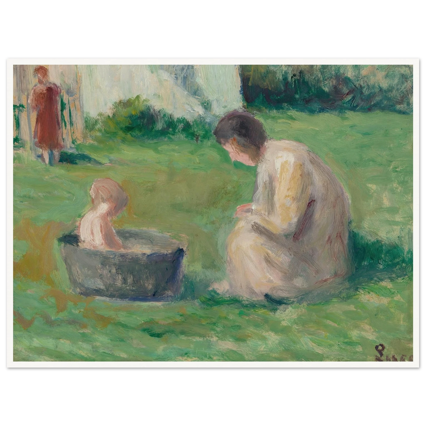 Le bain du bébé Art Print | Maximilien Luce-Quipham Collections