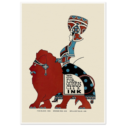 Queen City Ink, Ad. 09 (1890-1913) Art Print | Augustus Jansson-Quipham Collections