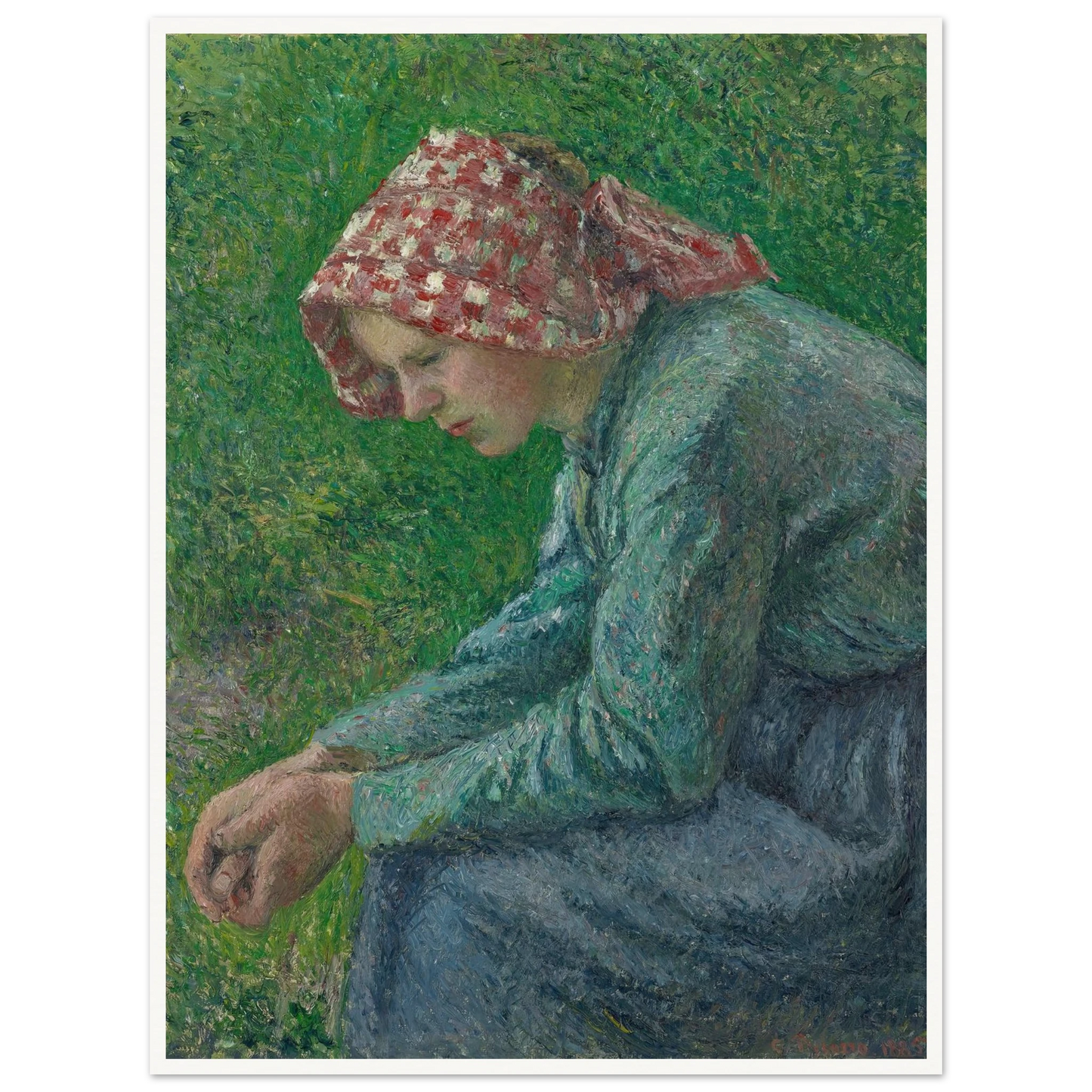 A Seated Peasant Woman (1885) Art Print | Camille Pissarro-Quipham Collections