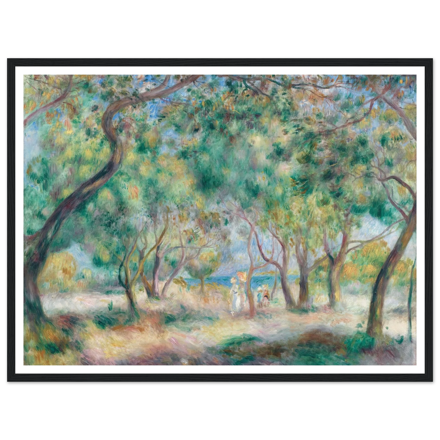 La Promenade au bord de la mer (Le Bois de la Chaise Noirmoutier) (circa 1892) Art Print | Pierre Auguste Renoir-Quipham Collections