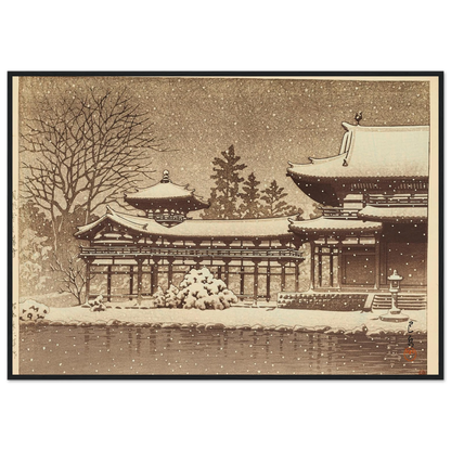 Hoodo no bosetsu (Evening snow at Phoenix Hall) (1951) Art Print | Kawase Hasui-Quipham Collections