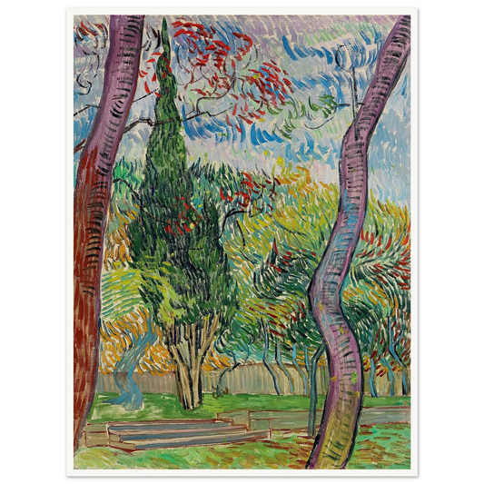 Parc de l’hôpital Saint-Paul (1889) Art Print | Vincent van Gogh-Quipham Collections