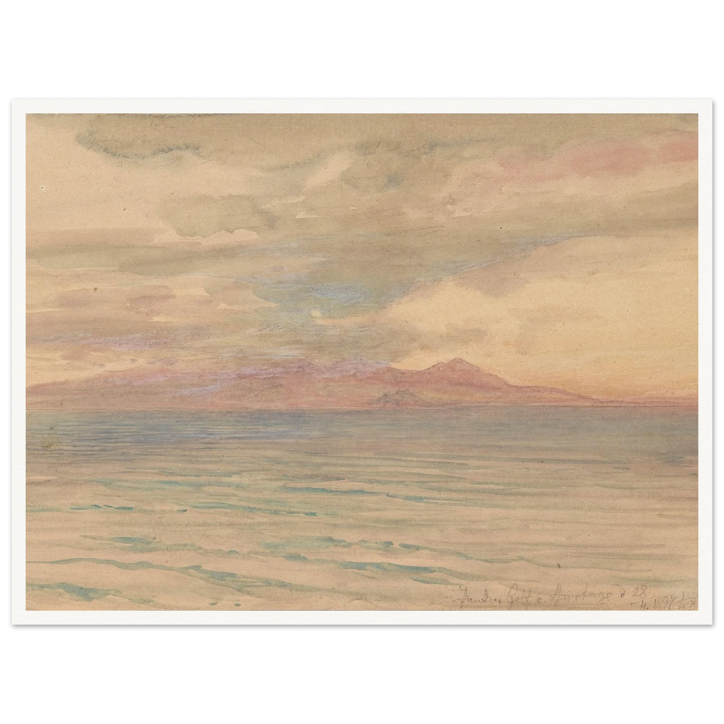 Sonnenuntergang im Golf von Karthago (1897) Art Print | Josef Hoffmann-Quipham Collections