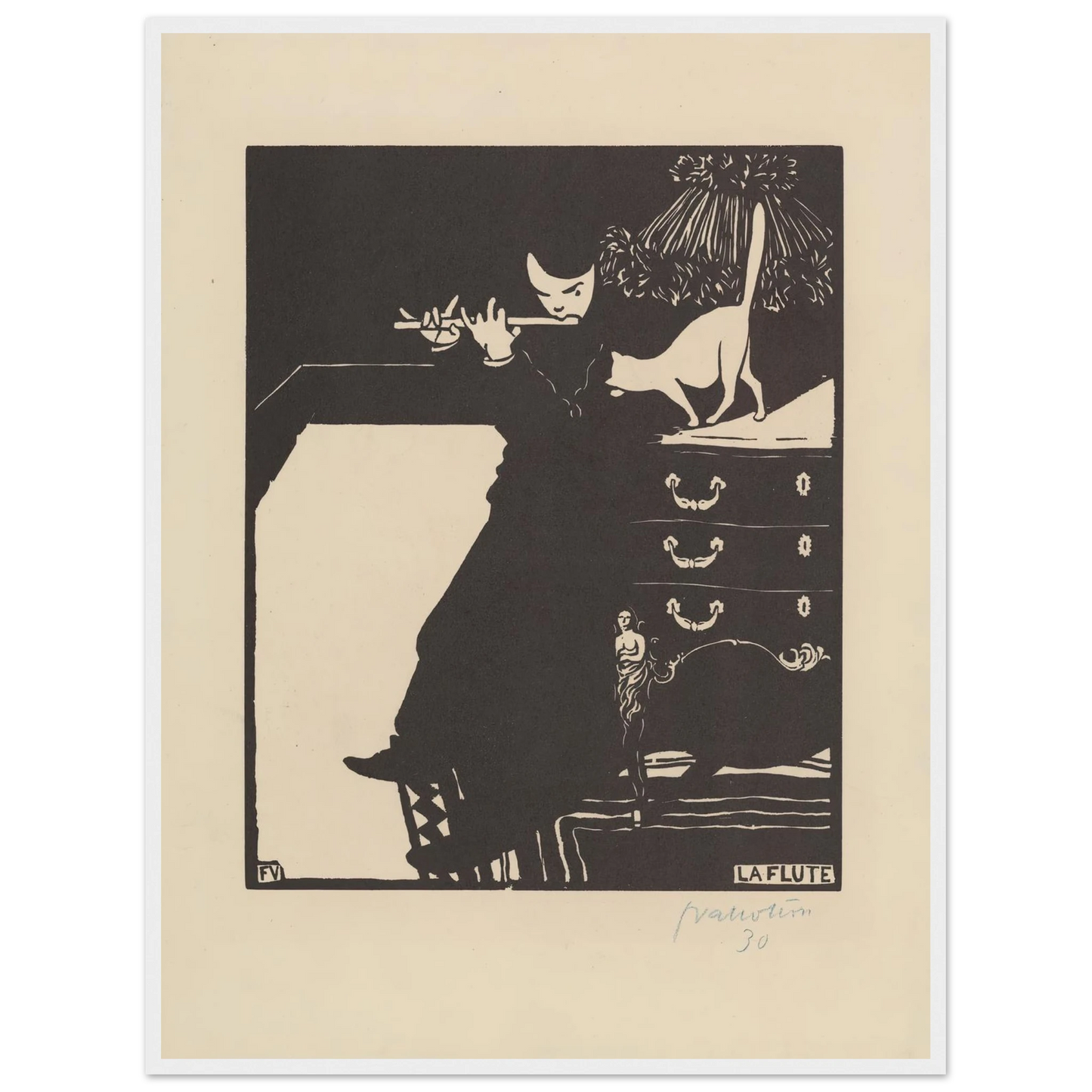 La flûte (1896) Art Print | Felix Vallotton-Quipham Collections