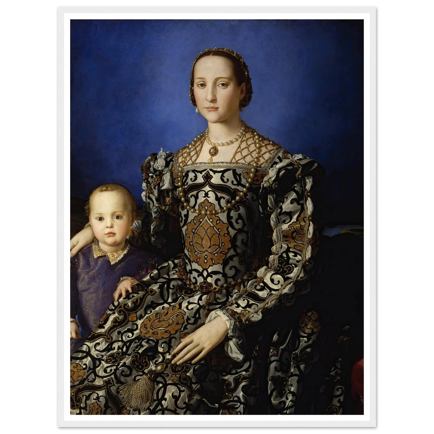 Portrait Of Eleanor Of Toledo With Her Son Giovanni De’ Medici (1544-1545) Art Print | Agnolo Bronzino-Quipham Collections