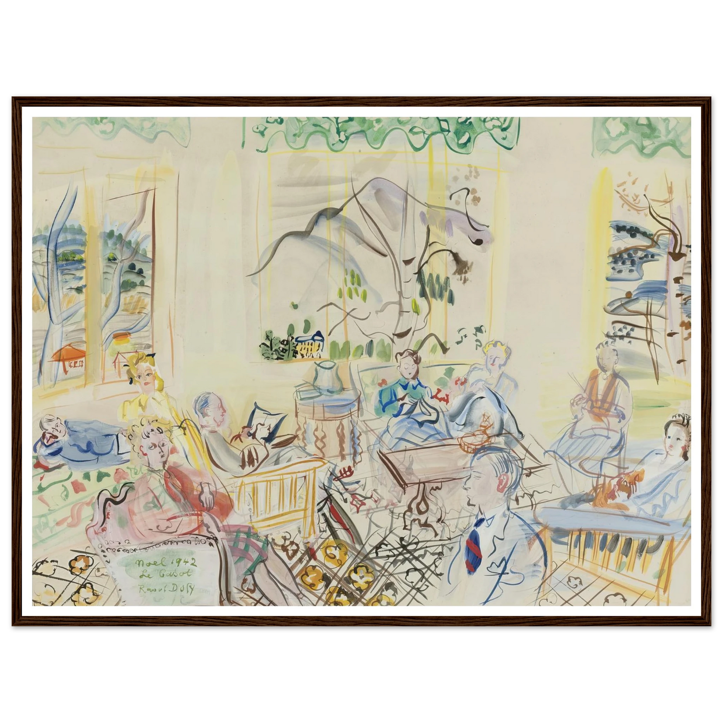 ‘Le Casot’ À vernet-les-bains, noel (1942) Art Print | Raoul Dufy-Quipham Collections