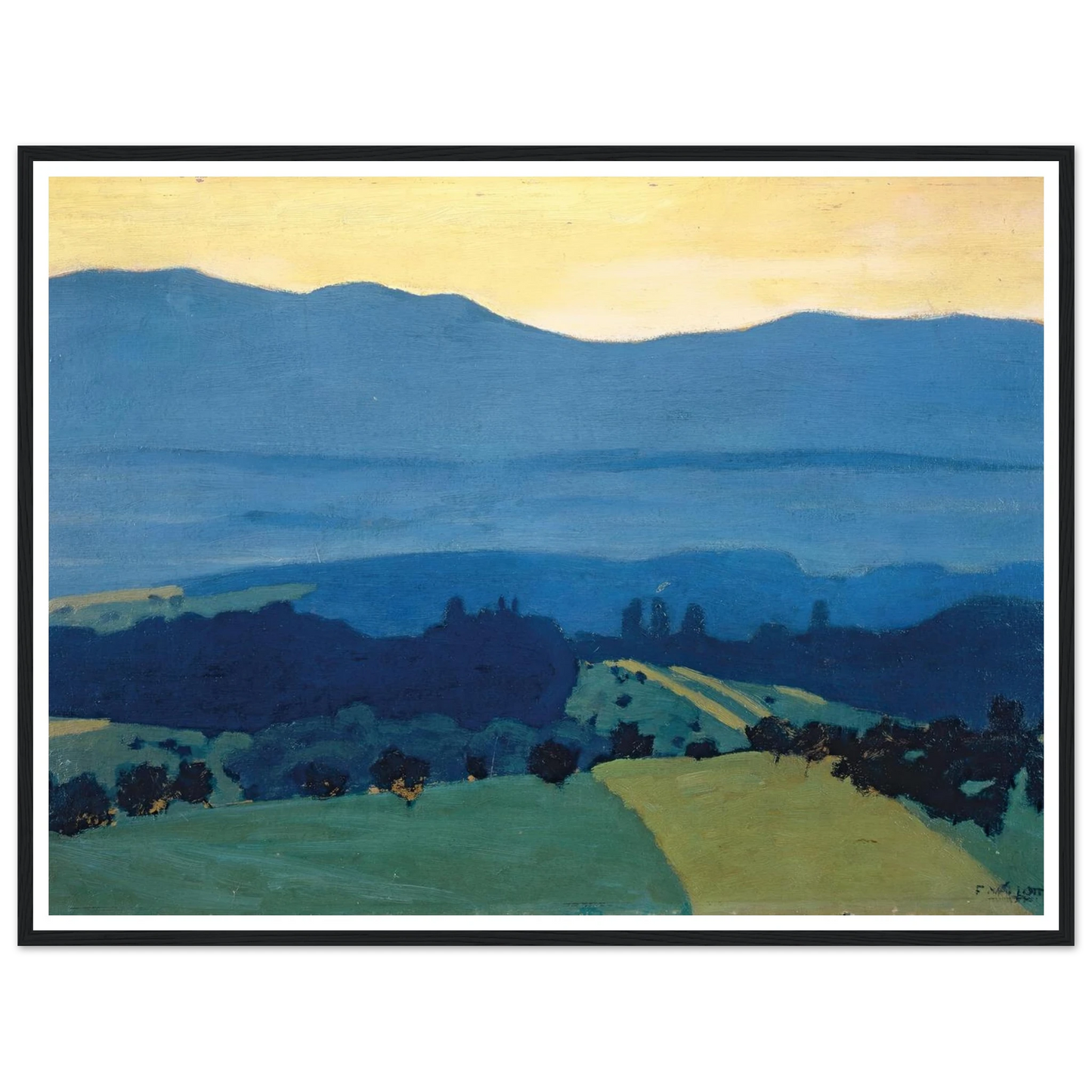 Landscape in the Jura Mountains near Romanel (1900) Art Print | Felix Vallotton-Quipham Collections