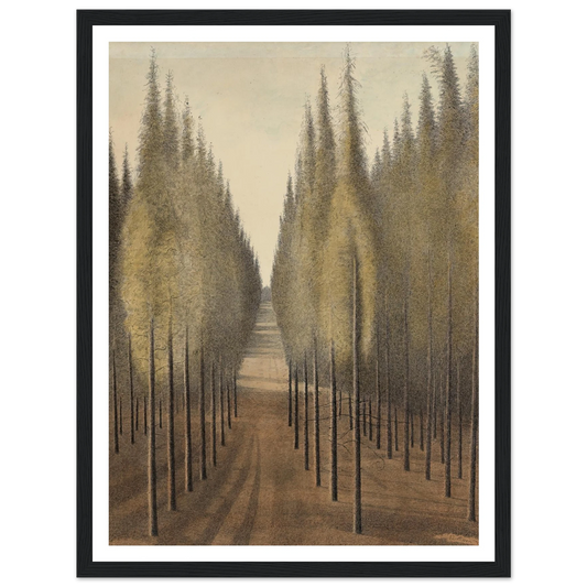 De brandgang (1944) Art Print | Leon Spilliaert - Framed Poster - 30x40 cm / 12x16″ - Black frame