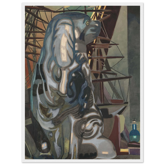 De porseleinen hond (1922) Art Print | Leon Spilliaert - Framed Poster - 30x40 cm / 12x16″ - Black frame