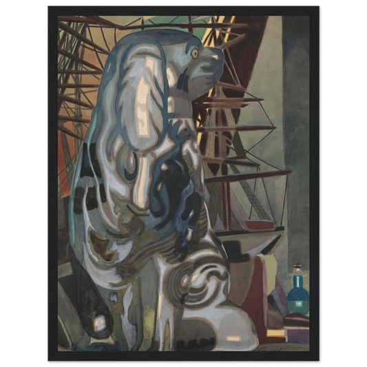 De porseleinen hond (1922) Art Print | Leon Spilliaert - Framed Poster - 30x40 cm / 12x16″ - Black frame