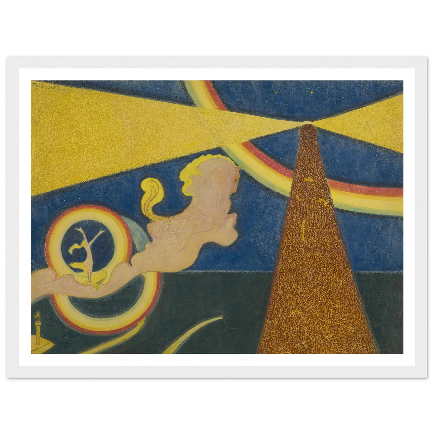 De vuurtoren (1910) Art Print | Leon Spilliaert - Framed Poster - 30x40 cm / 12x16″ - Black frame