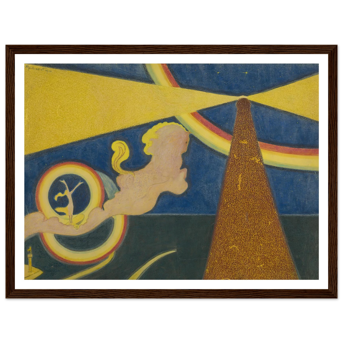 De vuurtoren (1910) Art Print | Leon Spilliaert - Framed Poster - 30x40 cm / 12x16″ - Black frame