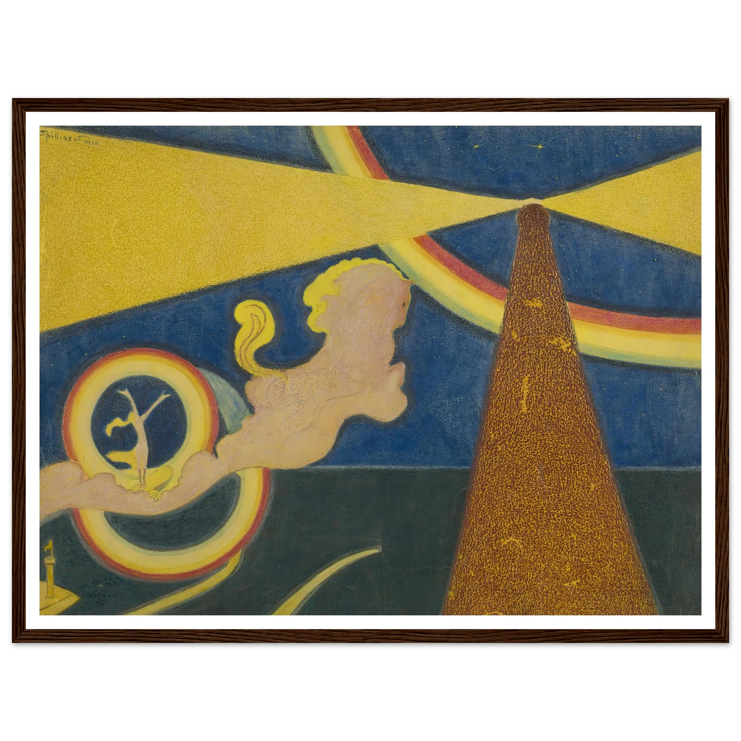 De vuurtoren (1910) Art Print | Leon Spilliaert - Framed Poster - 30x40 cm / 12x16″ - Black frame