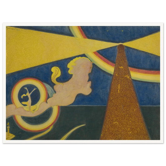 De vuurtoren (1910) Art Print | Leon Spilliaert - Framed Poster - 30x40 cm / 12x16″ - Black frame