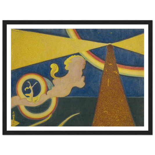 De vuurtoren (1910) Art Print | Leon Spilliaert - Framed Poster - 30x40 cm / 12x16″ - Black frame