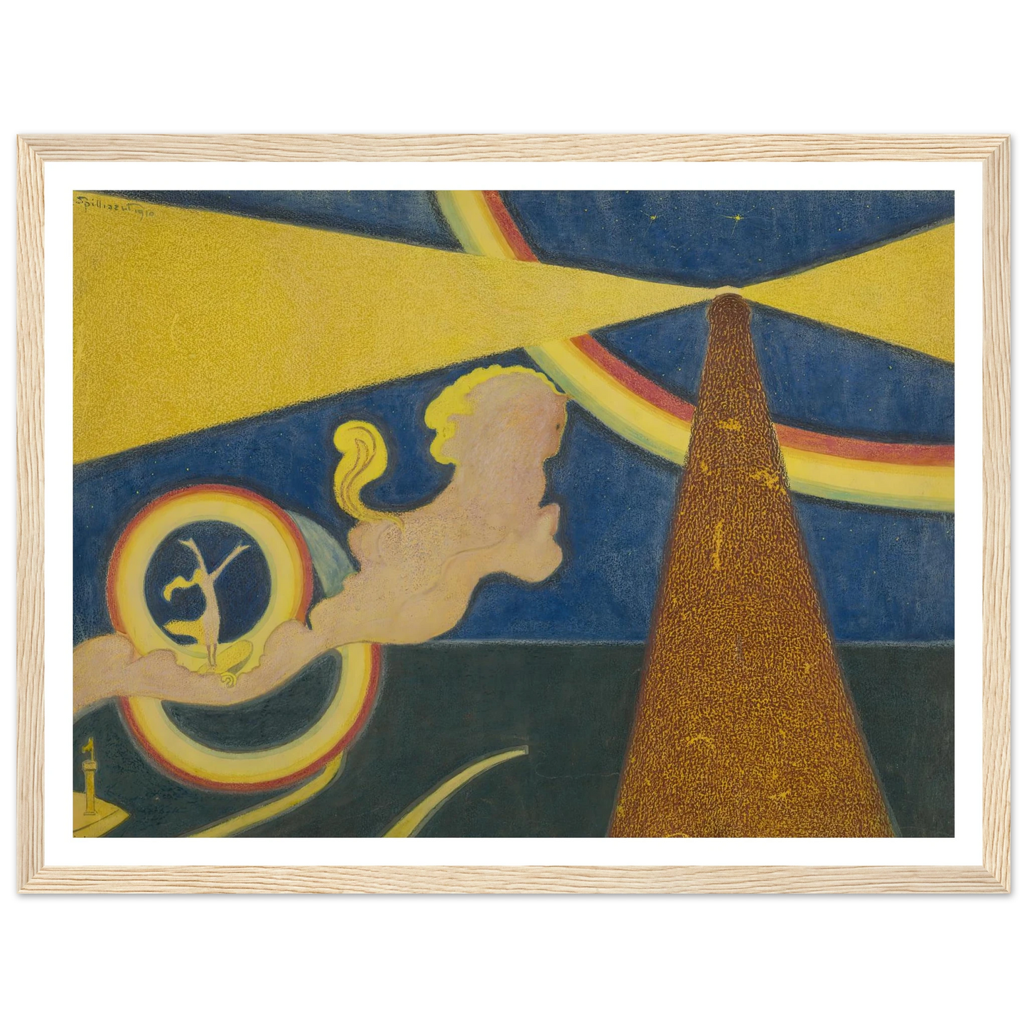 De vuurtoren (1910) Art Print | Leon Spilliaert - Framed Poster - 30x40 cm / 12x16″ - Black frame