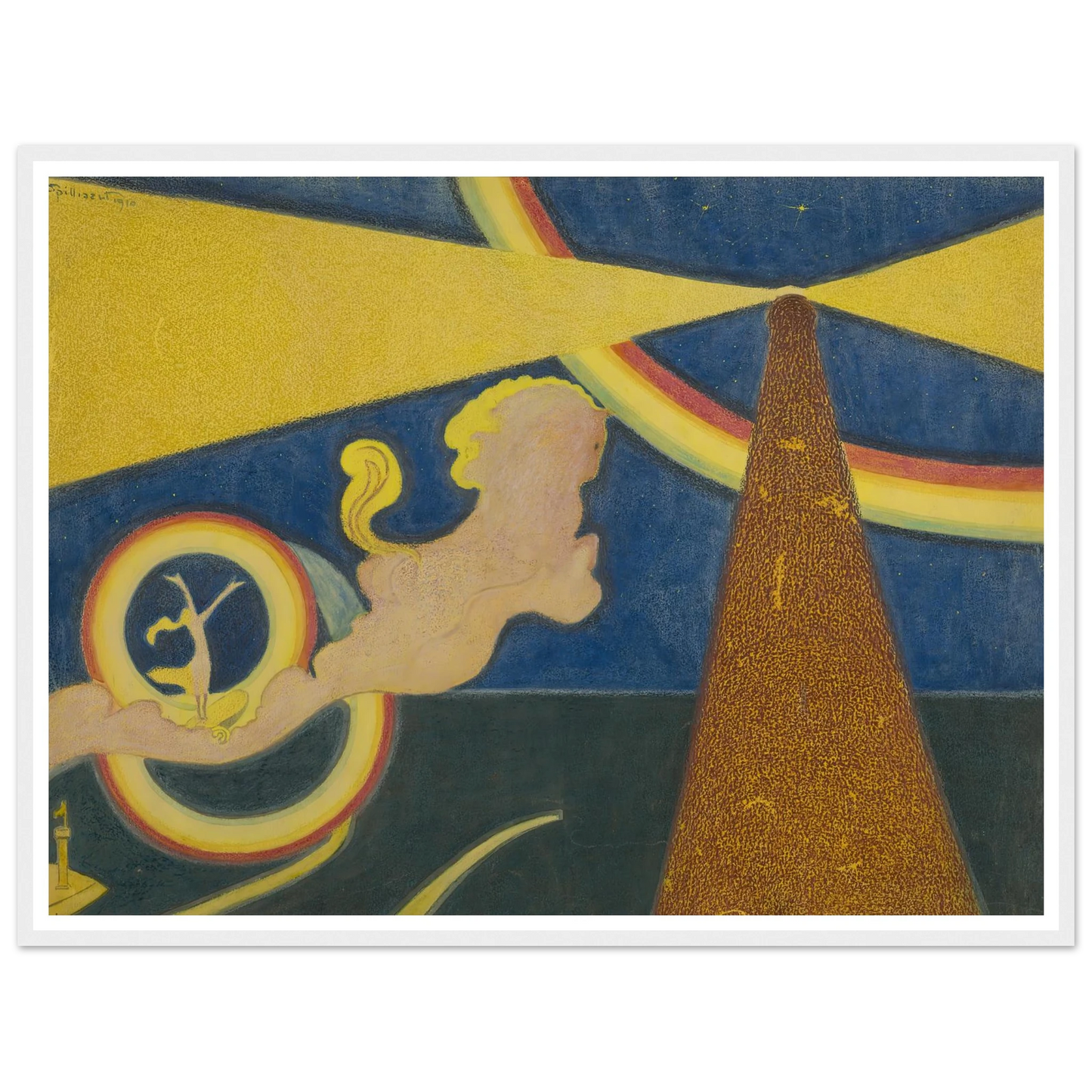 De vuurtoren (1910) Art Print | Leon Spilliaert - Framed Poster - 30x40 cm / 12x16″ - Black frame