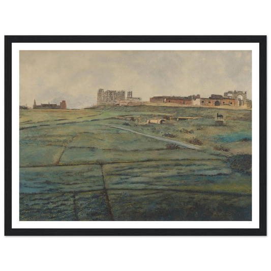 De Wellingtonrenbaan en het Royal Palace Hotel te Oostende kort na de Tweede Wereldoorlog (1945) Art Print | Leon Spilliaert - Framed Poster - 30x40 cm / 12x16″ - Black frame