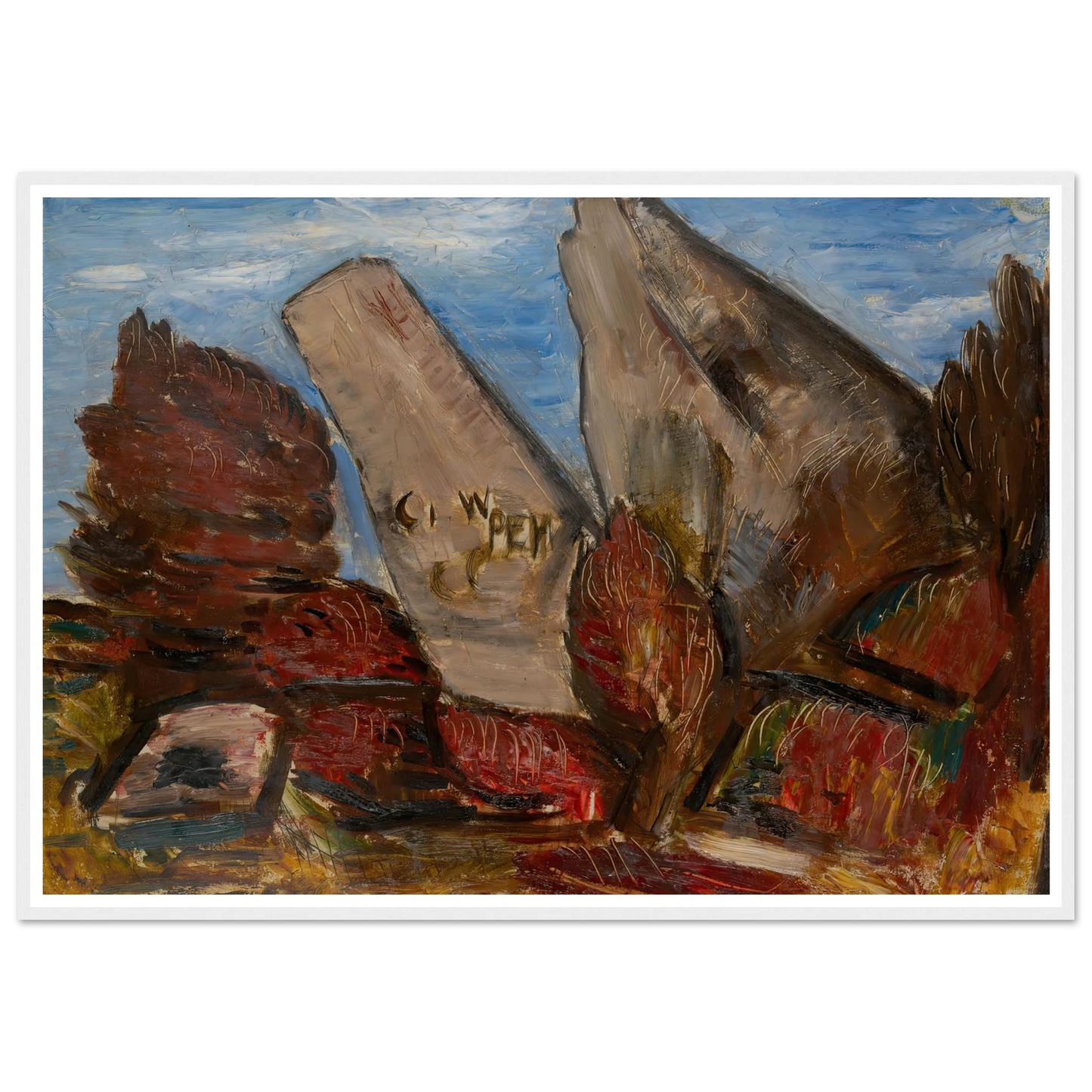 Whale’s Jaw, Dogtown Common, Cape Ann, Massachusetts (1934) Art Print | Marsden Hartley-Quipham Collections