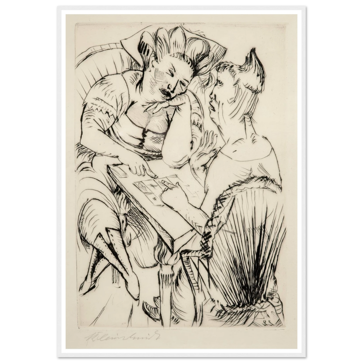 Bei der Kartenlegerin (1922) Art Print | Paul Kleinschmidt-Quipham Collections