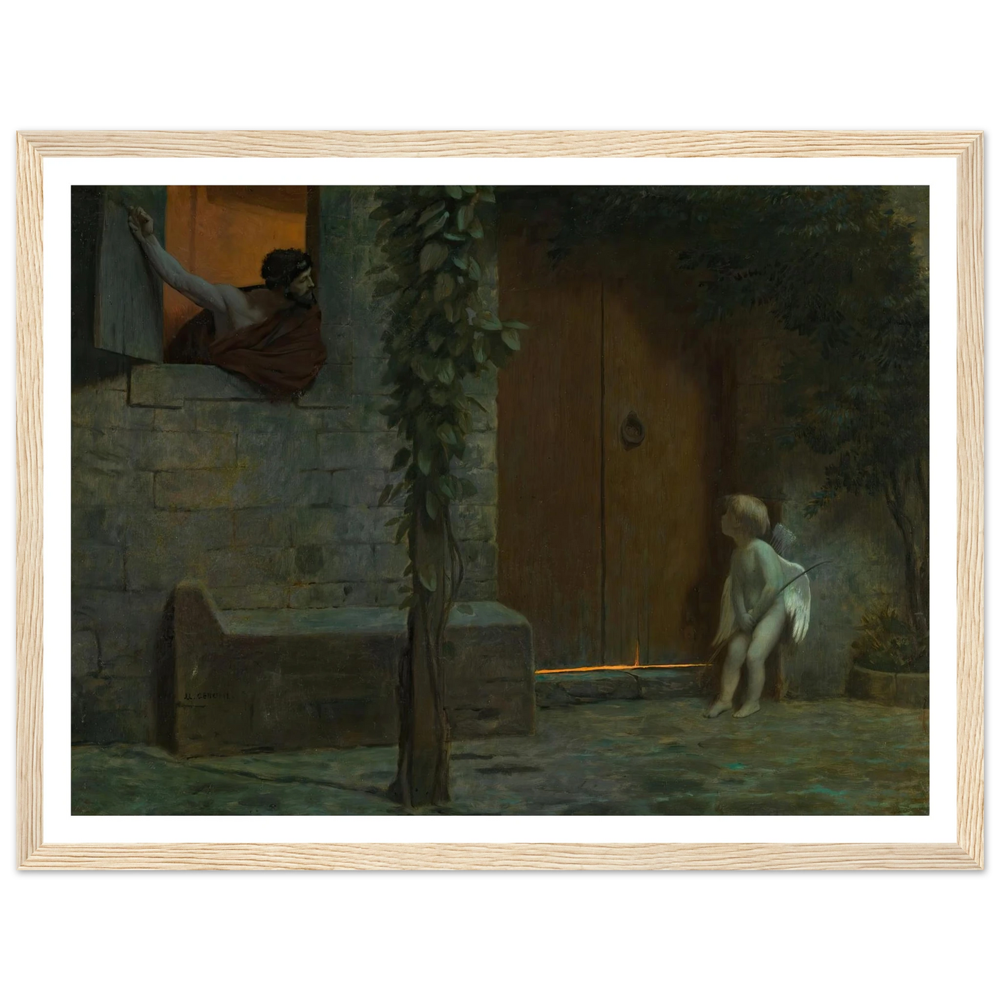 Cupid at the Door in a Rainstorm Art Print | Jean Leon Gerome-Quipham Collections