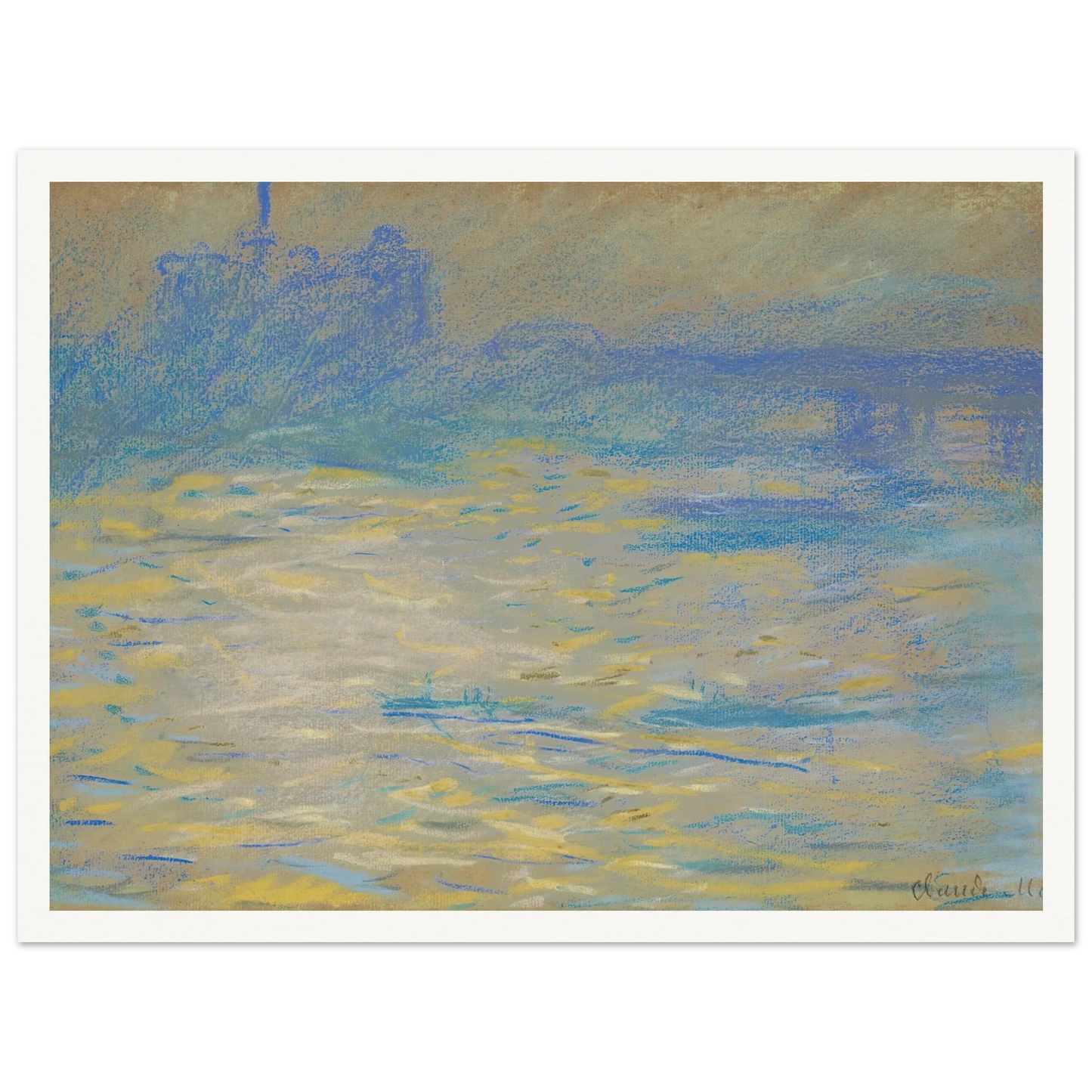 La Tamise (1901) Art Print | Claude Monet-Quipham Collections