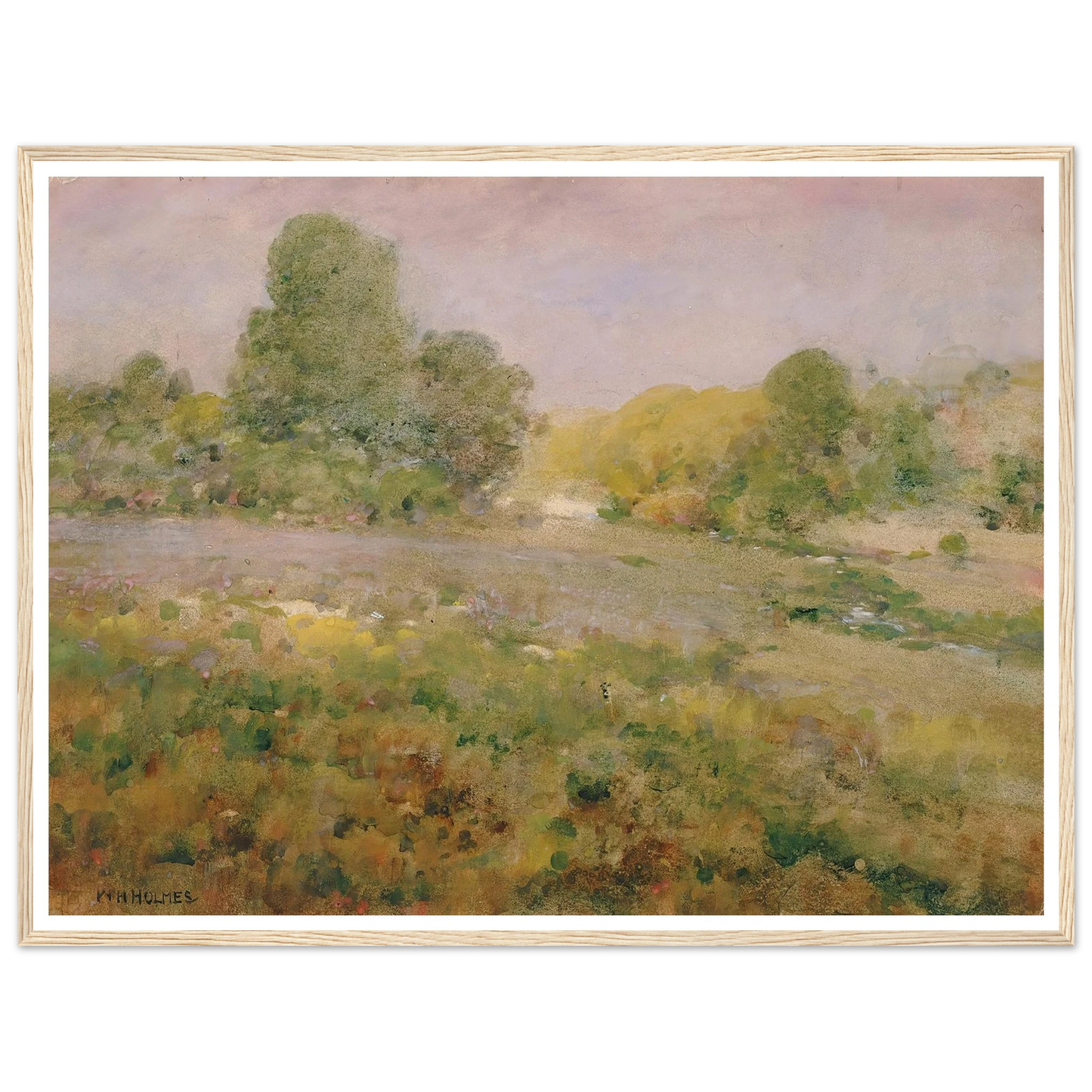 Field Of Varicolored Grasses In Late Summer (In The Virginia Hills) Art Print | William Henry Holmes-Quipham Collections