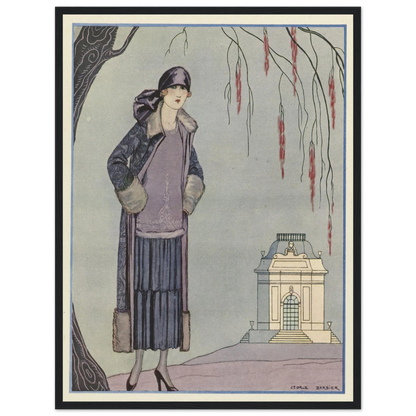 Le Belvédère ; Robe-Manteau, de Worth (1924) Art Print | George Barbier-Quipham Collections