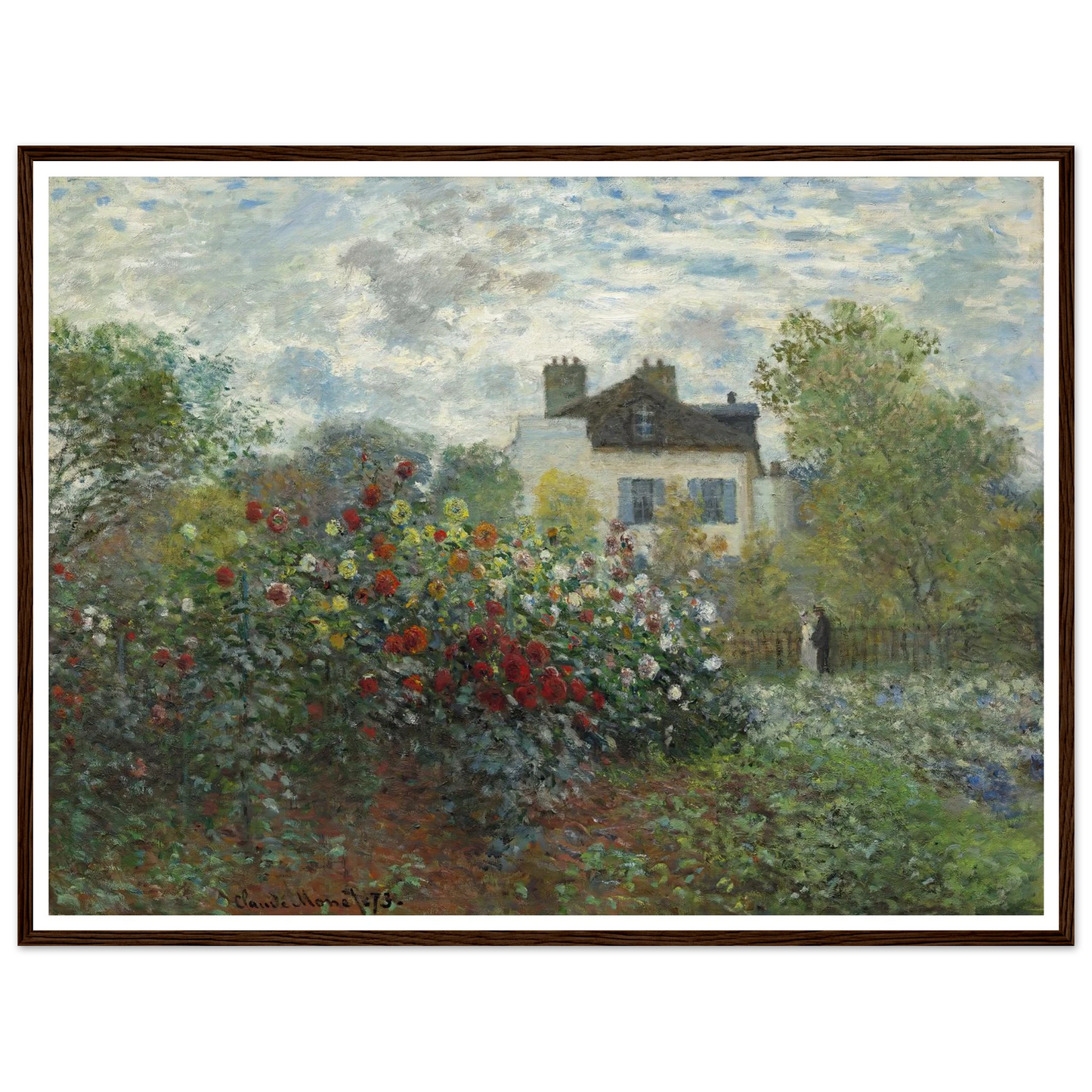 The Artist’s Garden in Argenteuil (A Corner of the Garden with Dahlias) (1873) Art Print | Claude Monet-Quipham Collections