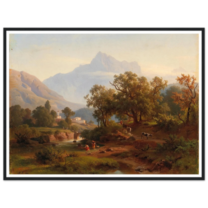 Region In South Tyrol–landscape In The Morning Light Art Print | August Behrendsen-Quipham Collections