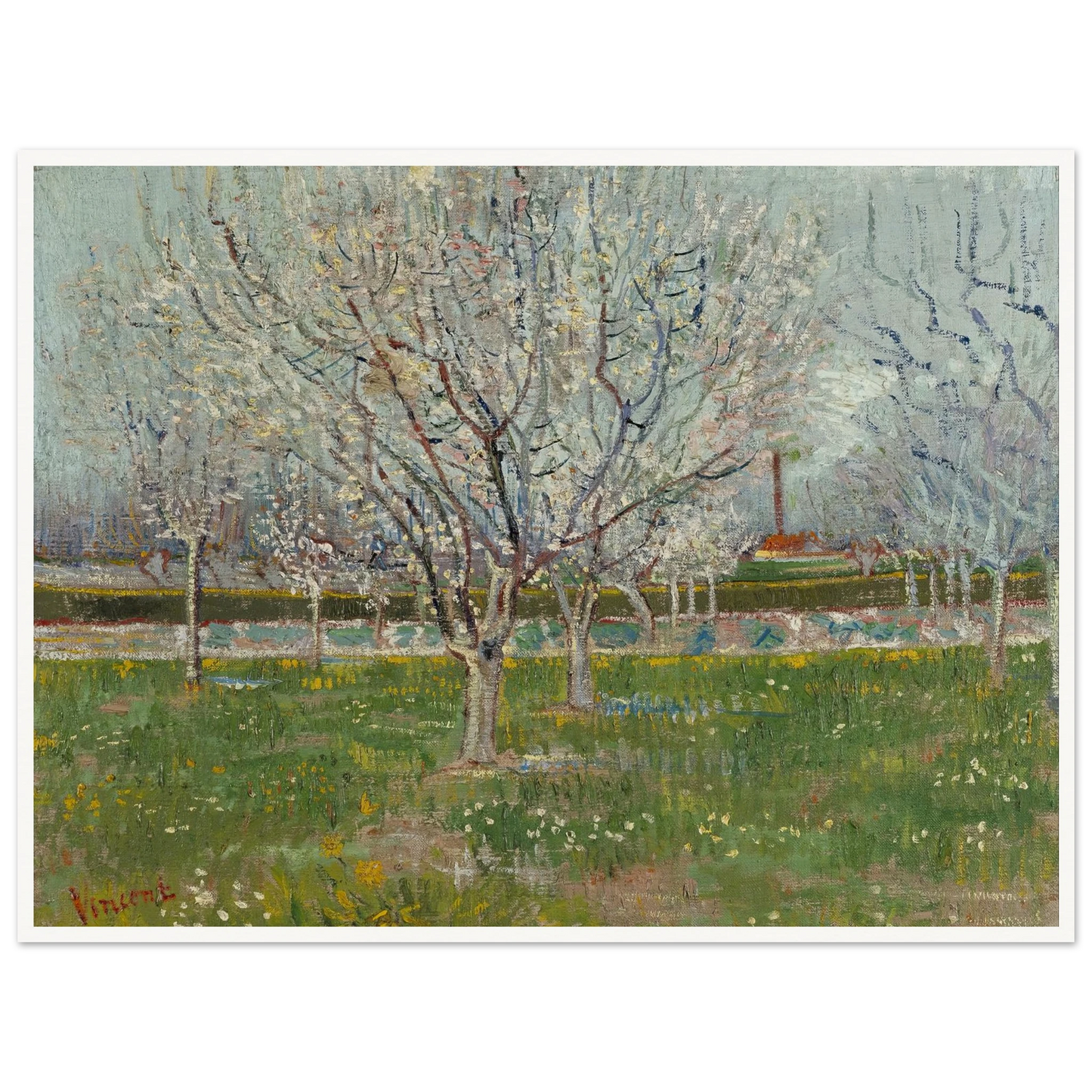 Orchard in Blossom (Plum Trees) Art Print | Vincent van Gogh-Quipham Collections