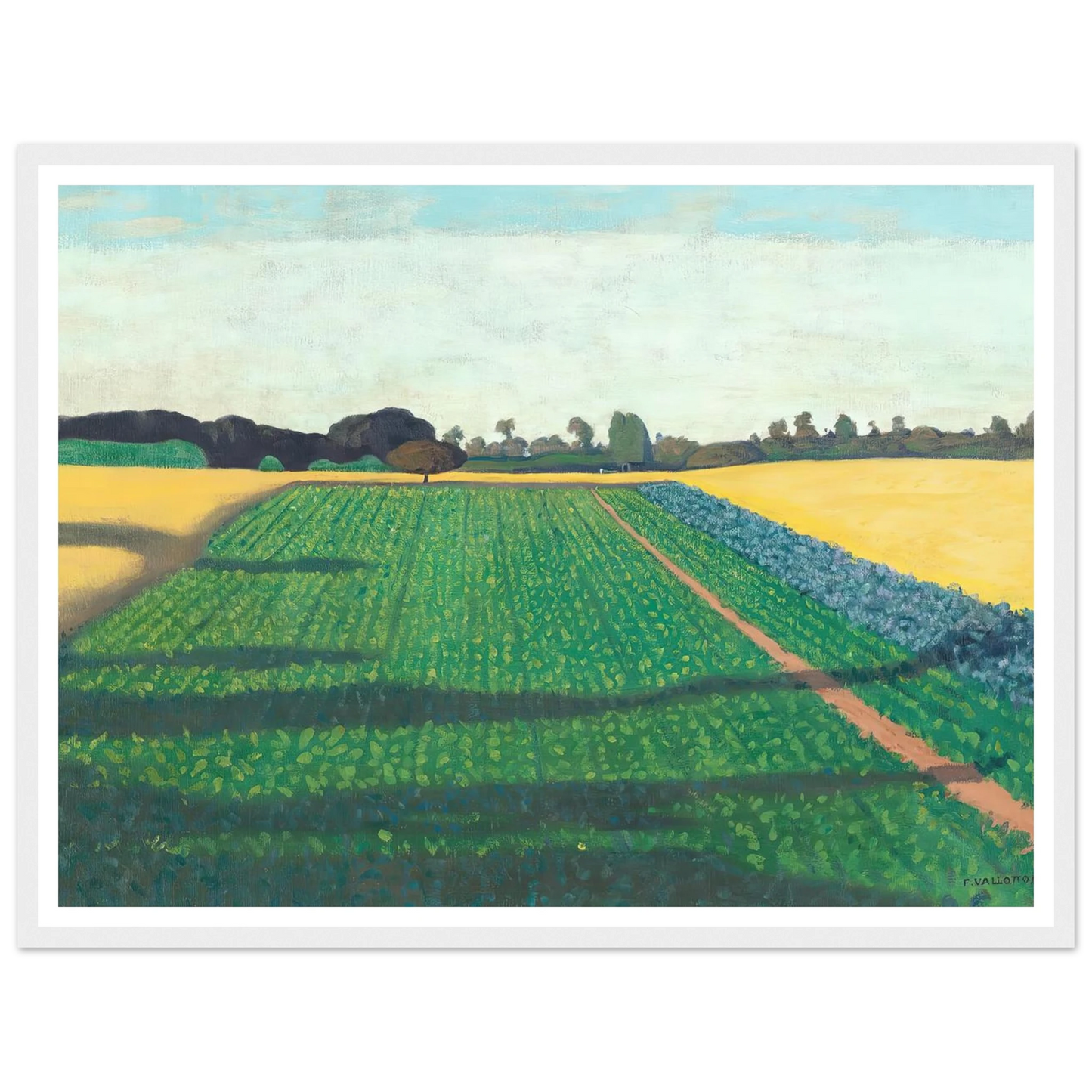 The Fields, Plateau Of Red Cross (1914) Art Print | Felix Vallotton-Quipham Collections