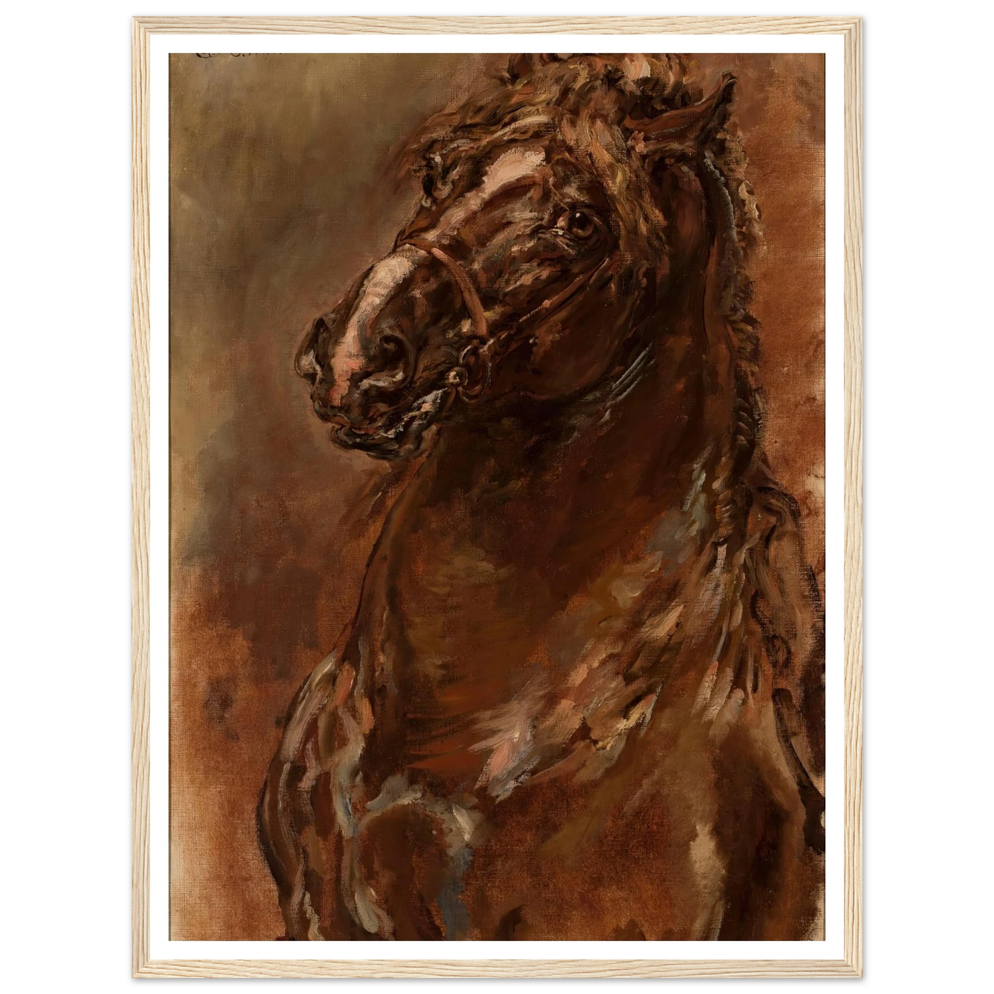 Study of horse’s head for “The Maid of Orléans” (1886) Art Print | Jan Matejko-Quipham Collections