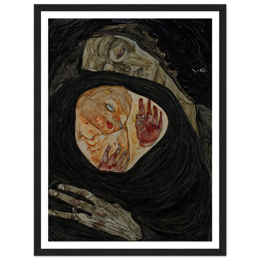 Dead Mother (1910) Art Print | Egon Schiele - Framed Poster - 30x40 cm / 12x16″ - Black frame