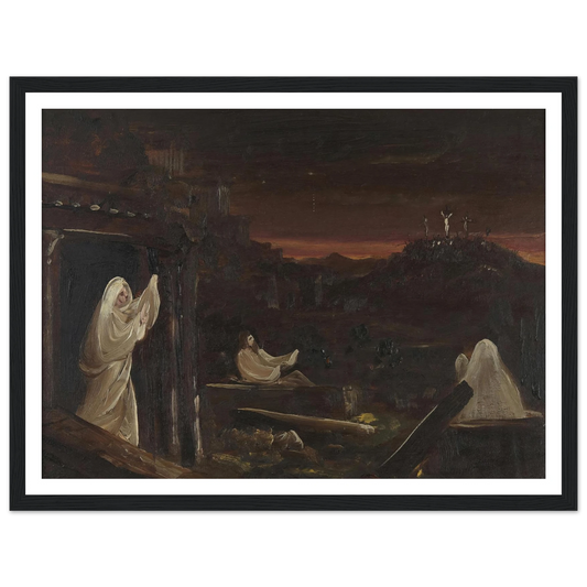 Dead Rising from Tombs Art Print | Thomas Cole - Framed Poster - 30x40 cm / 12x16″ - Black frame