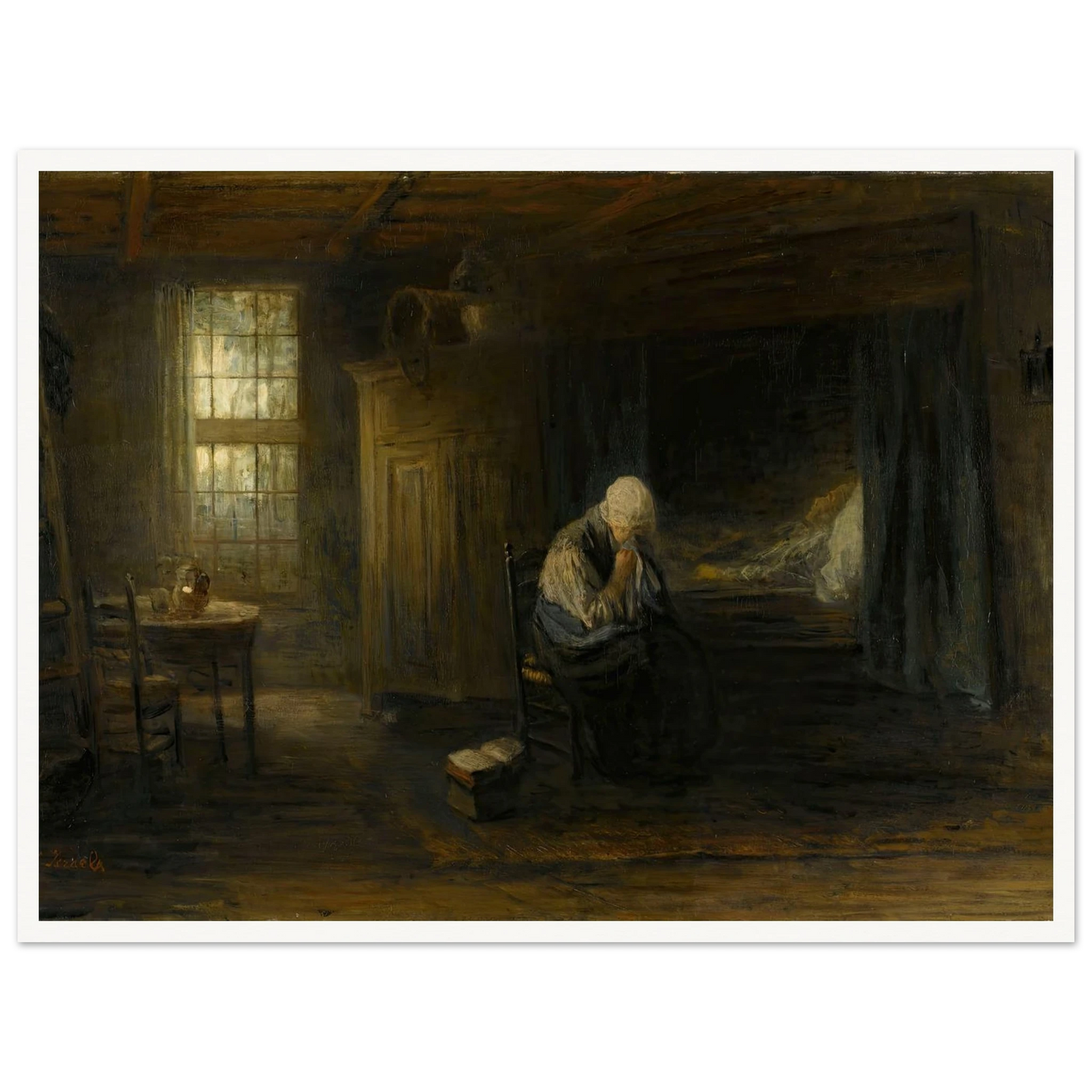 ‘Alone in the World’ (1878) Art Print | Jozef Israels-Quipham Collections